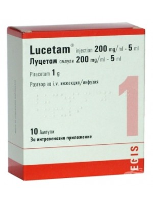 LUCETAM 200 mg. / 5 ml. 10 ampoules